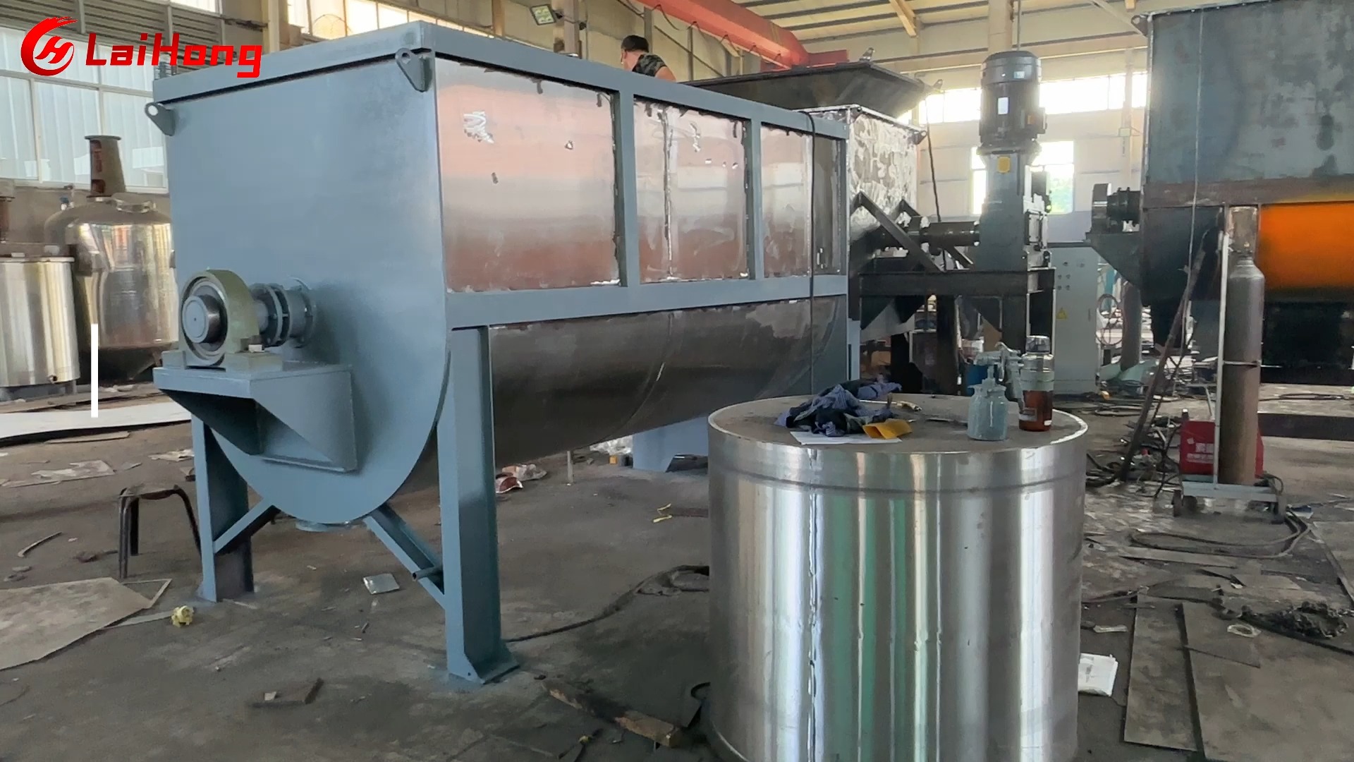 卧式螺带混合机 高效混合设备的原理与应用